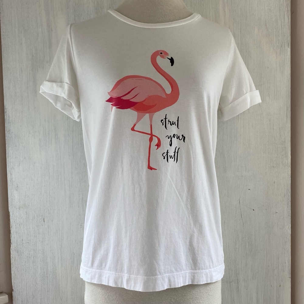 Kate Spade Flamingo Strut Your Stuff cotton top